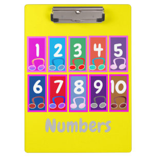 Zahlen 1 bis 10 Early Mathematics Clipboard Klemmbrett