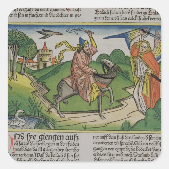 Zahlen 22 20-35 Balam's redet Arsch, aus der 'N Quadratischer Aufkleber (Vorderseite)