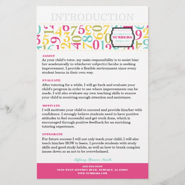 Zahlen 5.5x8.5 Flyer (Vorne)