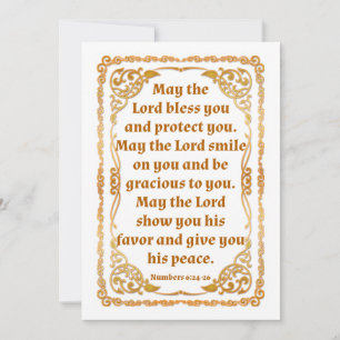 Zahlen 6:24-26 Flat Dankeschön Karte