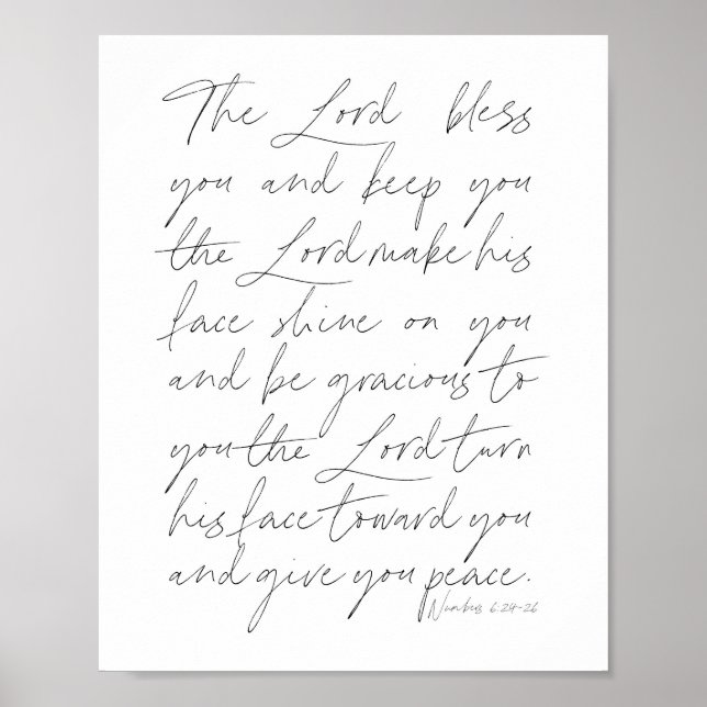 Zahlen 6:24-26 Script Poster (Vorne)