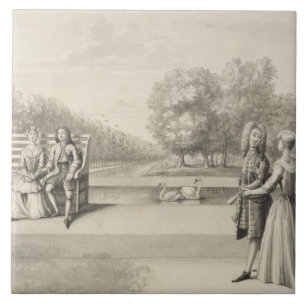 Zahlen auf der Bank des langen Wassers, Hampton Fliese