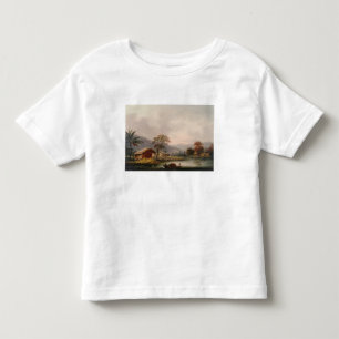 Zahlen, die ein Sampan ringsum eine Biegung in Kleinkind T-shirt