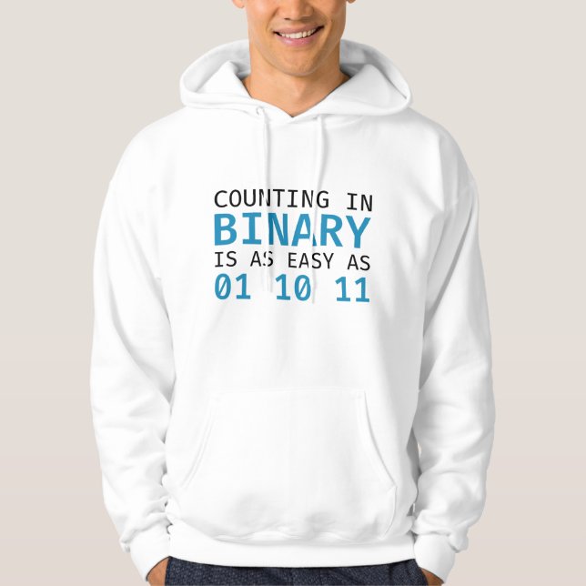 Zählen im Binärbereich Hoodie (Vorderseite)
