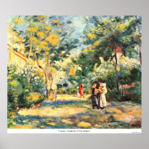 Zahlen im Garten durch Pierre Renoir Poster