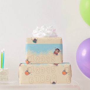 Zahlen im Sand Geschenkpapier