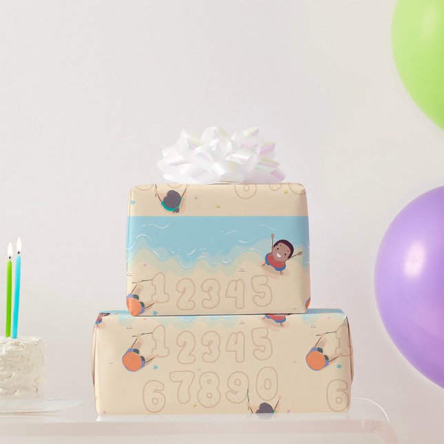 Zahlen im Sand Geschenkpapier (Von Creator hochgeladen)