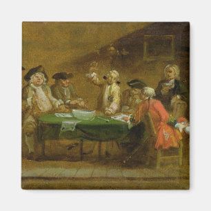Zahlen in einer Taverne oder in einem Café, 1720s Magnet