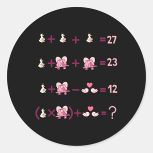 Zahlen Mathe Gleichung Lehrer Algebra Verrückte Ga Runder Aufkleber