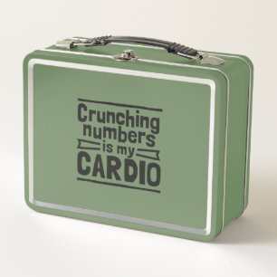 Zahlen schneiden ist mein Cardio Metall Brotdose