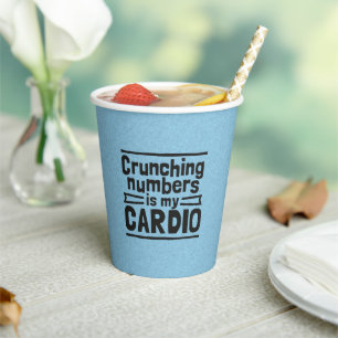 Zahlen schneiden ist mein Cardio Pappbecher
