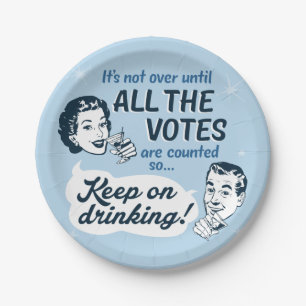 Zählen Sie alle Stimmen   Teller aus Papier   Retr