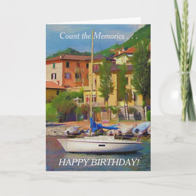 Zählen Sie die Erinnerungen Happy Birthday Card Karte (Vorderseite)