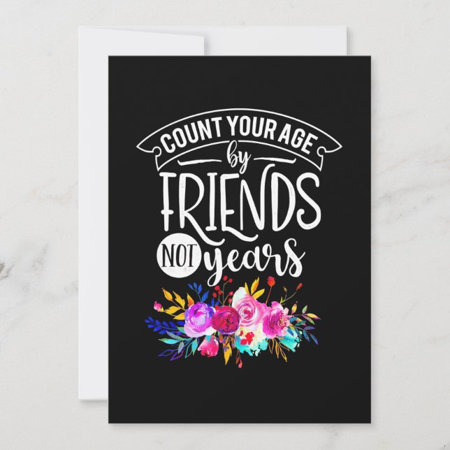 Zählen Sie Ihr Alter von Freunden Einladung (Vorderseite)