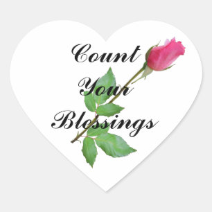 ZÄHLEN SIE IHR BLESSINGS-STICKER Herz-Aufkleber