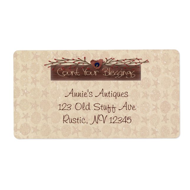 Zählen Sie Ihr Segen-Label (Vorne)