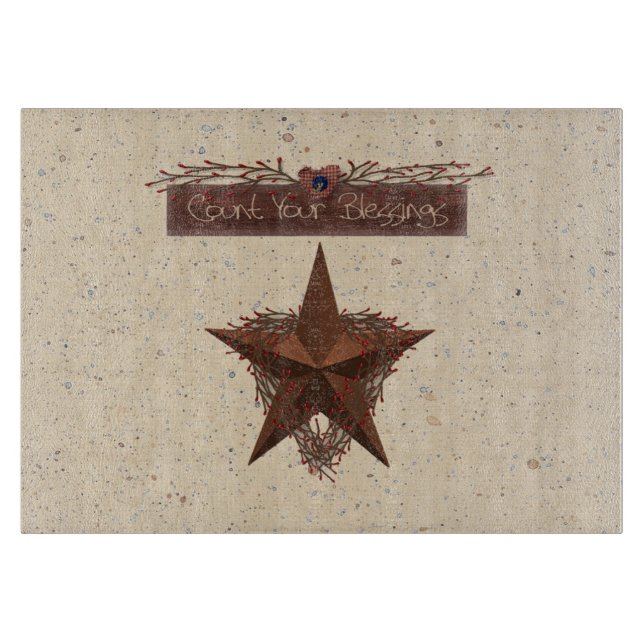 Zählen Sie Ihre Blindschneidplatte Schneidebrett (Vorderseite)