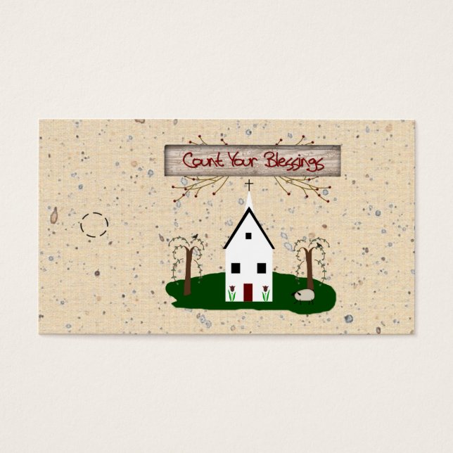 Zählen Sie Ihre Segen Kirche Hang Tag (Vorderseite)