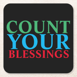 Zählen Sie Ihre Segnung Papier Untersetzer Inspira
