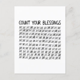 Zählen Sie Ihre Segnungen Feiertagspostkarte
