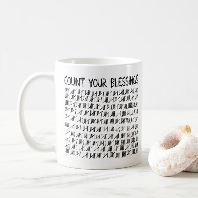 Zählen Sie Ihre Segnungen Kaffeetasse (Mit Donut)