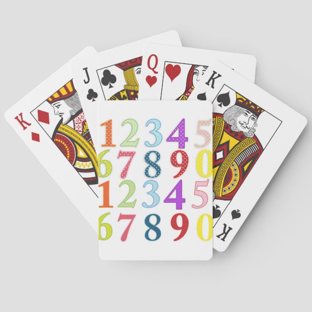 Zahlen Spielkarten (Rückseite)