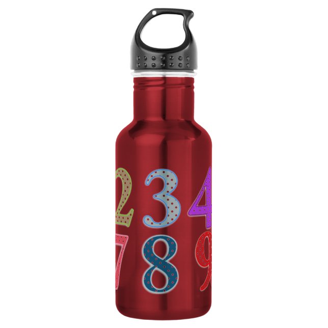 Zahlen Trinkflasche (Vorderseite)