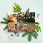 Zählen unserer Segnungen Feiertagspostkarte<br><div class="desc">Wir zählen unsere Segen religiöse Weihnachtsgestaltung</div>