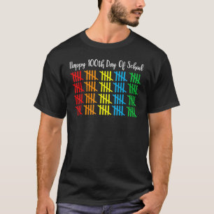 Zählen von 100 Zeilen zählt glücklich 100. T-Shirt