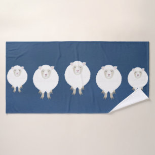 Zählen von Schafbadehandtuch Badehandtuch