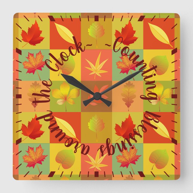 Zählen von Segnungen um den Erntedank der Uhr (Vorderseite)