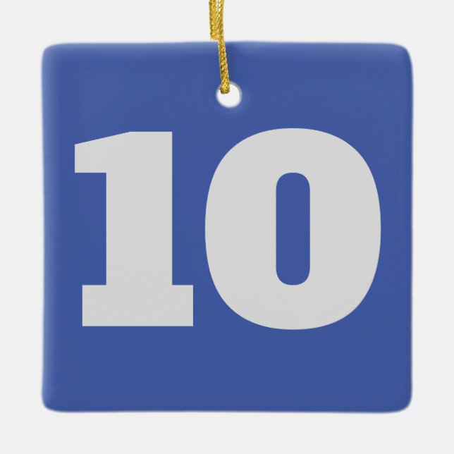 Zahlen zum Thema Hanging, Keramikornament (Vorderseite)