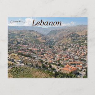 Zahlenlinie Libanon Postkarte