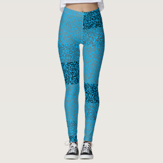 Zahlenmuster 01 mit hellblauem Hintergrund Leggings