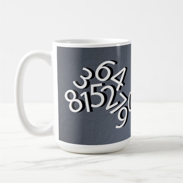 Zahlentwurf Tasse (Links)