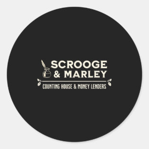 Zählhaus von Scrooge und Marley Ens Runder Aufkleber