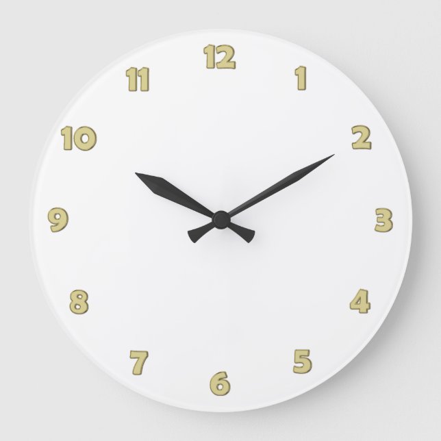 Zählimpulse der Uhr - GoldOutline - für Ihr Design (Vorderseite)