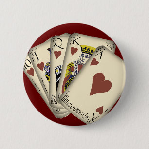 Zahlkarten, Herz, Sammelgut Button