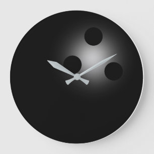 Zahllose schwarze Bowlinghalterung Große Wanduhr
