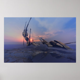 Zahlreiche Orte - surrealer Druck Poster