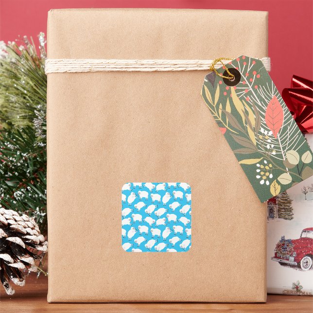 Zählschaf Quadratischer Aufkleber (Von Creator hochgeladen)