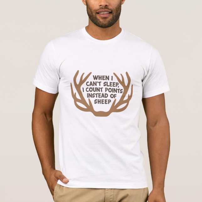 Zählt Punkte für Antler/Rack lustig für Jäger T-Shirt (Vorderseite)