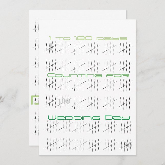 Zähltage mit Sticks Einladung (Vorne/Hinten)