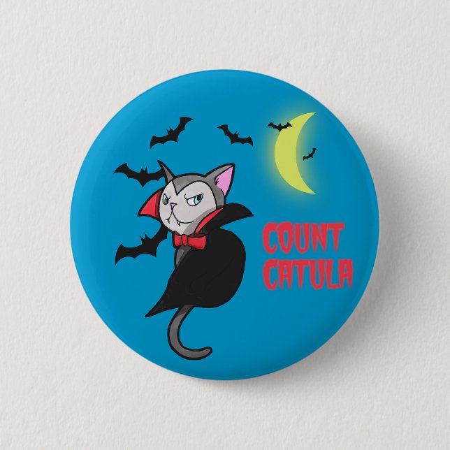 Zählung Catula | niedliche Halloween Button (Vorderseite)
