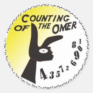 Zählung des Omers Runder Aufkleber