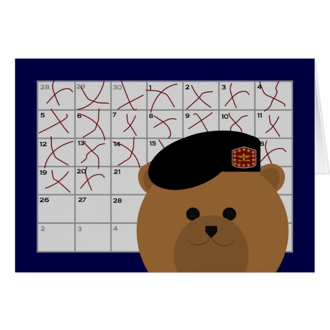 Zählung hinunter Tage zu Sie wieder sehen - Armee (Vorderseite (Horizontal))