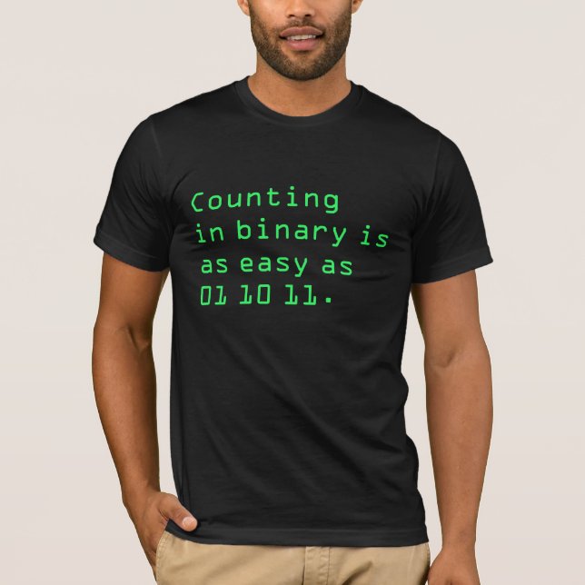 Zählung im Binär T-Shirt (Vorderseite)