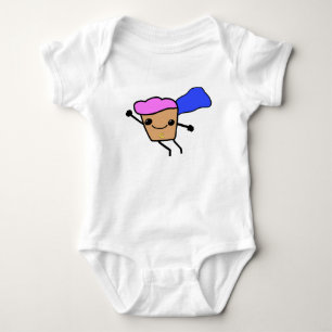 Zahmer Captain Cupcake Superheld Süß Geschenk für Baby Strampler