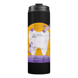Zahn Dentalhygienikerin Zahnarzt Halloween Kostüm Thermosbecher