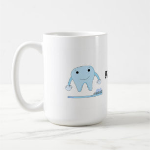 Zahn Design Zahn und Zahnbürste Tasse
